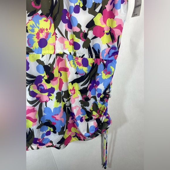 BAR III Women's Paradise Garden Drawstring Caftan Swim Cover Up Size Large NWT - Picture 5 of 10